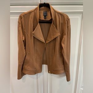 Liquid Leather Double Zip Pocket Jacket